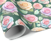 Floral Whisky 6 Schleifpapier Geschenkpapier (Rolleneckpunkt)