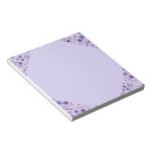 Floral Whisper Notepad - Soft Lavender Serenity Notizblock (angewinkelt)