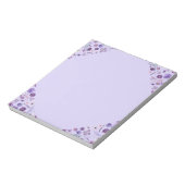 Floral Whisper Notepad - Soft Lavender Serenity Notizblock (Rotiert)