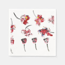 Floral Whispers - Abstrakter Acrylic Hibiskus und