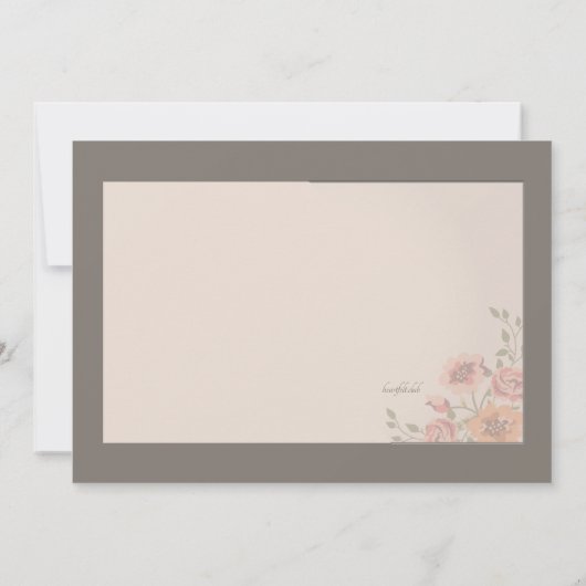 Floral Whispers Bereavement Danke Karte (Rückseite)