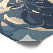 Floral Whispers: Ein sanftes Portrait Poster (Ecke)