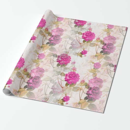 Floral Whispers: ZazzleWrapMagic Exklusive Wraps Geschenkpapier (Ungerollt)