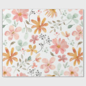 Floral Whispers: ZazzleWrapMagic Exklusive Wraps Geschenkpapier (Flach)