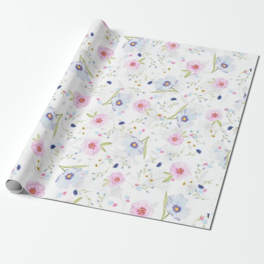 Floral Whispers: ZazzleWrapMagic Exklusive Wraps Geschenkpapier (Ungerollt)
