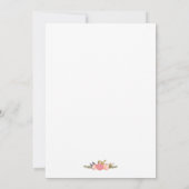 Floral White Antler Boho Chic Brautparty Einladung (Rückseite)