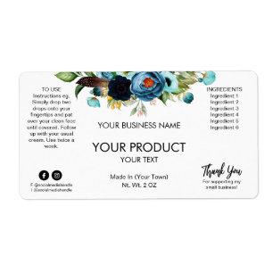 Floral White Blue Produktmarken