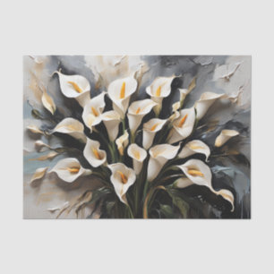 Floral White Calla Lily Seidenpapier