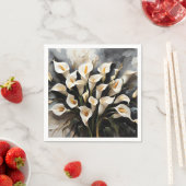 Floral White Calla Lily Serviette (Beispiel)