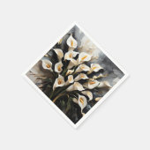 Floral White Calla Lily Serviette (Ecke)