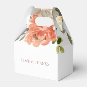 Floral White Couple Liebe & Danke für die Boxen Geschenkschachtel