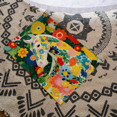 Floral White Horse Poster Print Wall Art