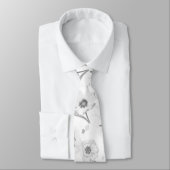 Floral White Neck Tie Krawatte (Gebunden)