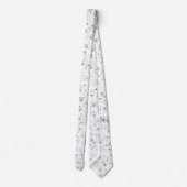 Floral White Neck Tie Krawatte (Rückseite)