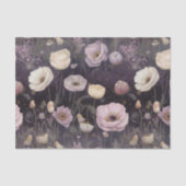 Floral White Poppies Seidenpapier (Vorderseite)