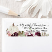 Floral White Pumpkin Burgundy Blush Pink Zurück (Insitu)