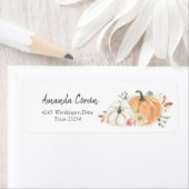 Floral White Pumpkin-Rücksendeadresse (Insitu)