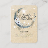 Floral White Twinkle Little Star Baby Dusche Begleitkarte (Vorderseite)