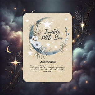 Floral White Twinkle Little Star Baby Dusche Begleitkarte
