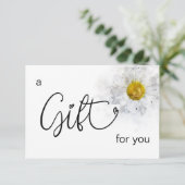 *~* Floral White Water color Daisy Heart Minimalis (Stehend Vorderseite)