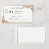 Floral Wie viele Corks Brautparty Kartenspiel Platzkarte (Vorne/Hinten)