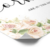 Floral Wie viele Corks Brautparty Poster (Ecke)