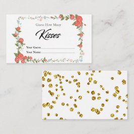 Floral Wie viele Kisses Bridal Umschließungskarte Begleitkarte