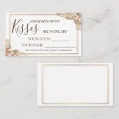 Floral Wie viele Küsse Brautparty Kartenspiel Platzkarte (Vorne/Hinten)