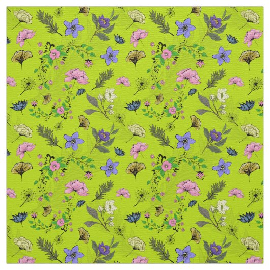 Floral Wieder Design Stoff (Muster)