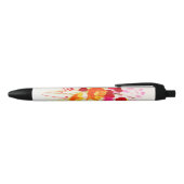 Floral Wiese Peach Pink Aquarell Kugelschreiber (Oberseite)