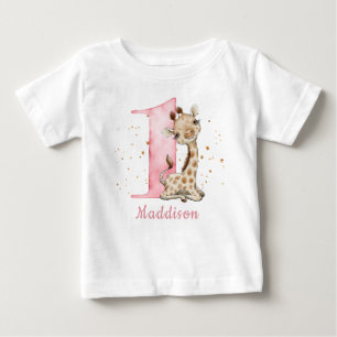 Floral WILD ONE Safari Erster Geburtstag Baby T-Sh T-shirt