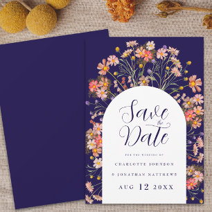 Floral Wildblume Boho Hochzeit im Herbst Save The Date
