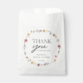 Floral Wildblume Brautparty Vielen Dank Geschenktütchen (Vorderseite)