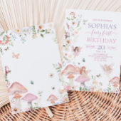 Floral Wildblume Fairy First Birthday Party Einladung