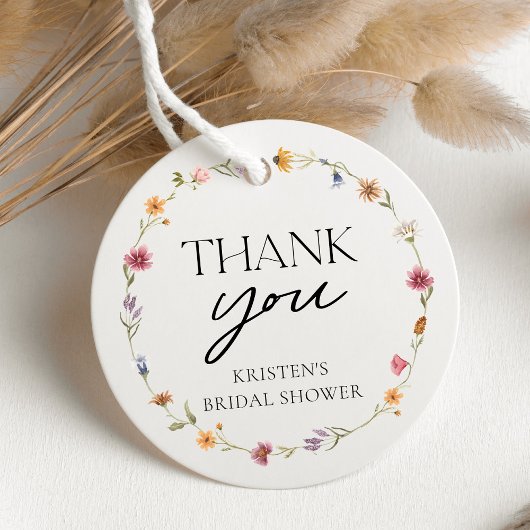 Floral Wildblume Girl Brautparty Vielen Dank Geschenkanhänger