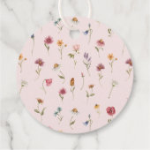 Floral Wildblume Girl Brautparty Vielen Dank Geschenkanhänger (Rückseite)