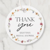 Floral Wildblume Girl Brautparty Vielen Dank Geschenkanhänger (Vorderseite)