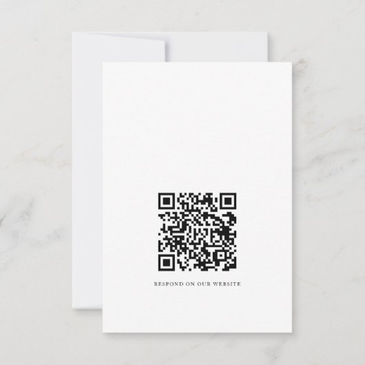 Floral Wildblume Meadow Spring QR-Code Hochzeit RSVP Karte (Rückseite)