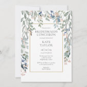 Floral Wildblumen Bridesmaids Luncheon Einladung (Vorderseite)