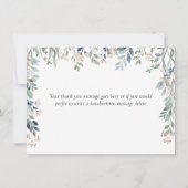 Floral Wildblumen Elegantes Skript Dankeskarte (Rückseite)