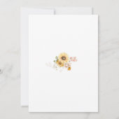 Floral Wildflower 4th Birthday Invitation Einladung (Rückseite)