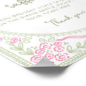 Floral Wildflower Girl Diaper Raffle Poster (Ecke)