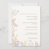 Floral Wildflower Meadow Spring Summer Wedding Einladung (Vorderseite)