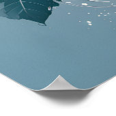 Floral Wildlife African Safari White Lion Poster (Ecke)