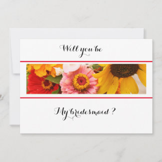 Floral Will You be My Bridesmaid Card Save The Date