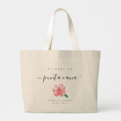 Floral Willkommen in Punta Cana Custom Destination Jumbo Stoffbeutel (Rückseite)