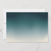 Floral Wine Barrel Aquamarin Ombre Brautparty Einladung (Rückseite)