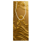Floral Wine Geschenktasche Geschenktüte Für Weinflaschen (Rückseite)