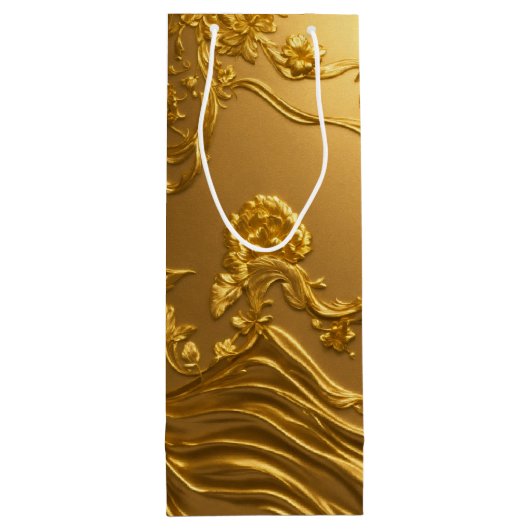 Floral Wine Geschenktasche Geschenktüte Für Weinflaschen (Rückseite)