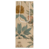 Floral Wine Geschenktasche Geschenktüte Für Weinflaschen (Vorderseite)